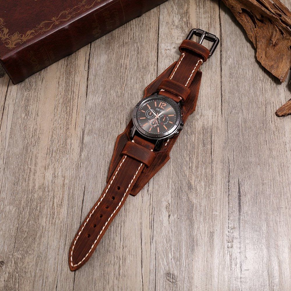 ✨✨BRAND NEW Punk Style Vintage Handmade Leather Watch - Picture 2 of 13